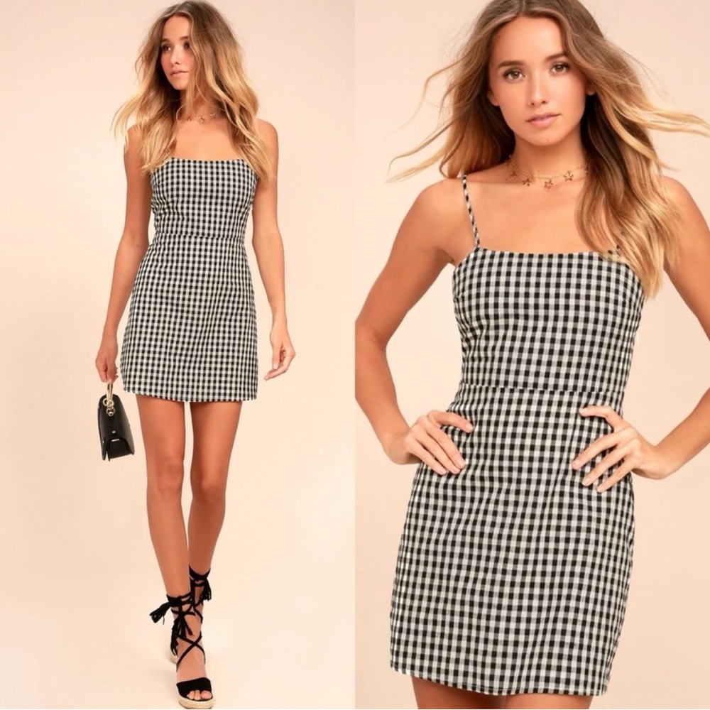 Sawyer Black & White Gingham Mini Dress